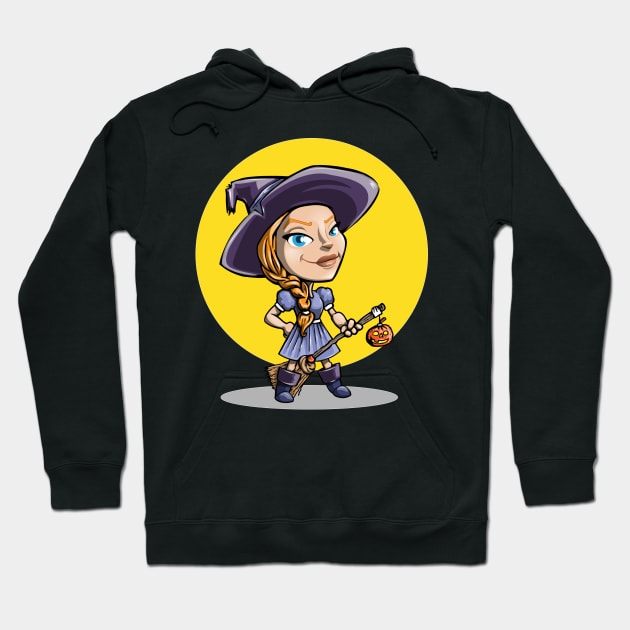 Witch Broom & Moon - Halloween 2019 Hoodie by OfficialTeeDreams